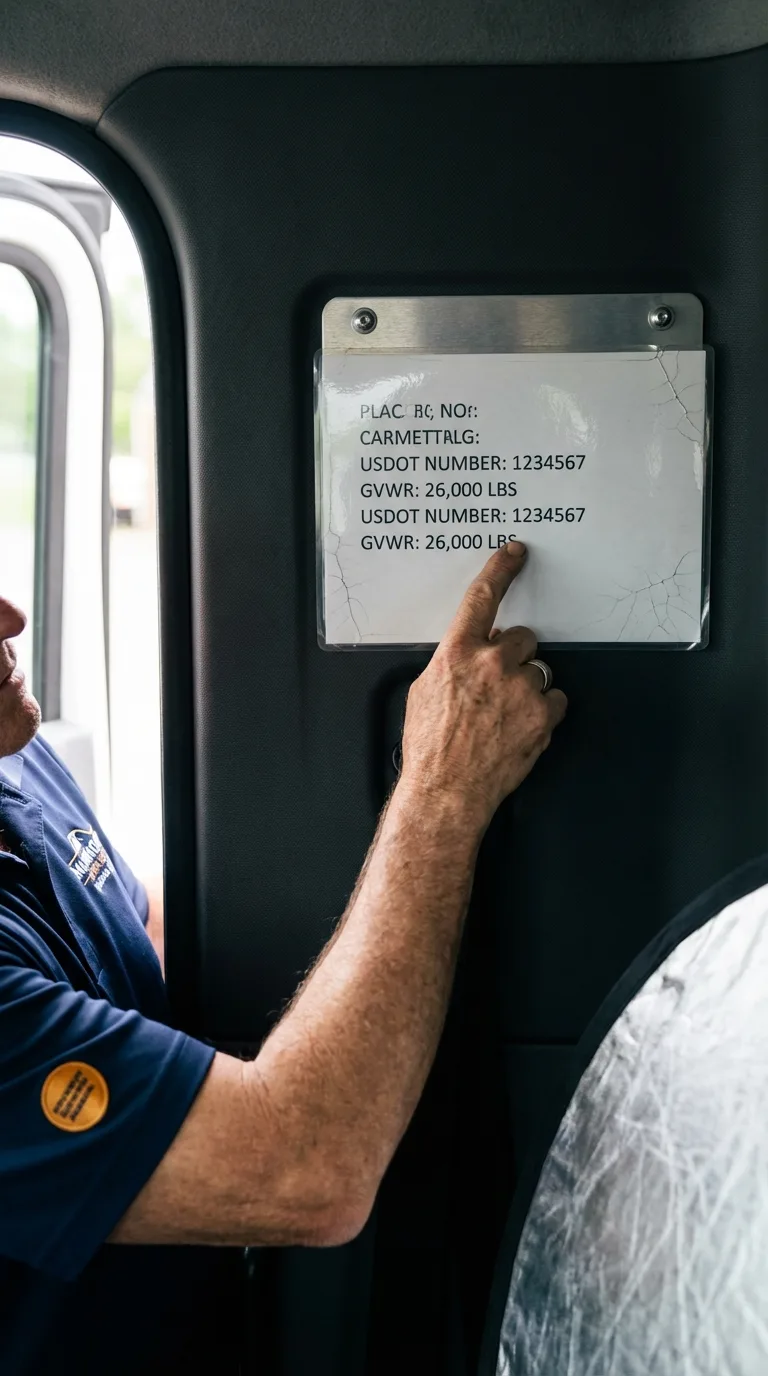 USDOT licensing placard verification in Huntington Station